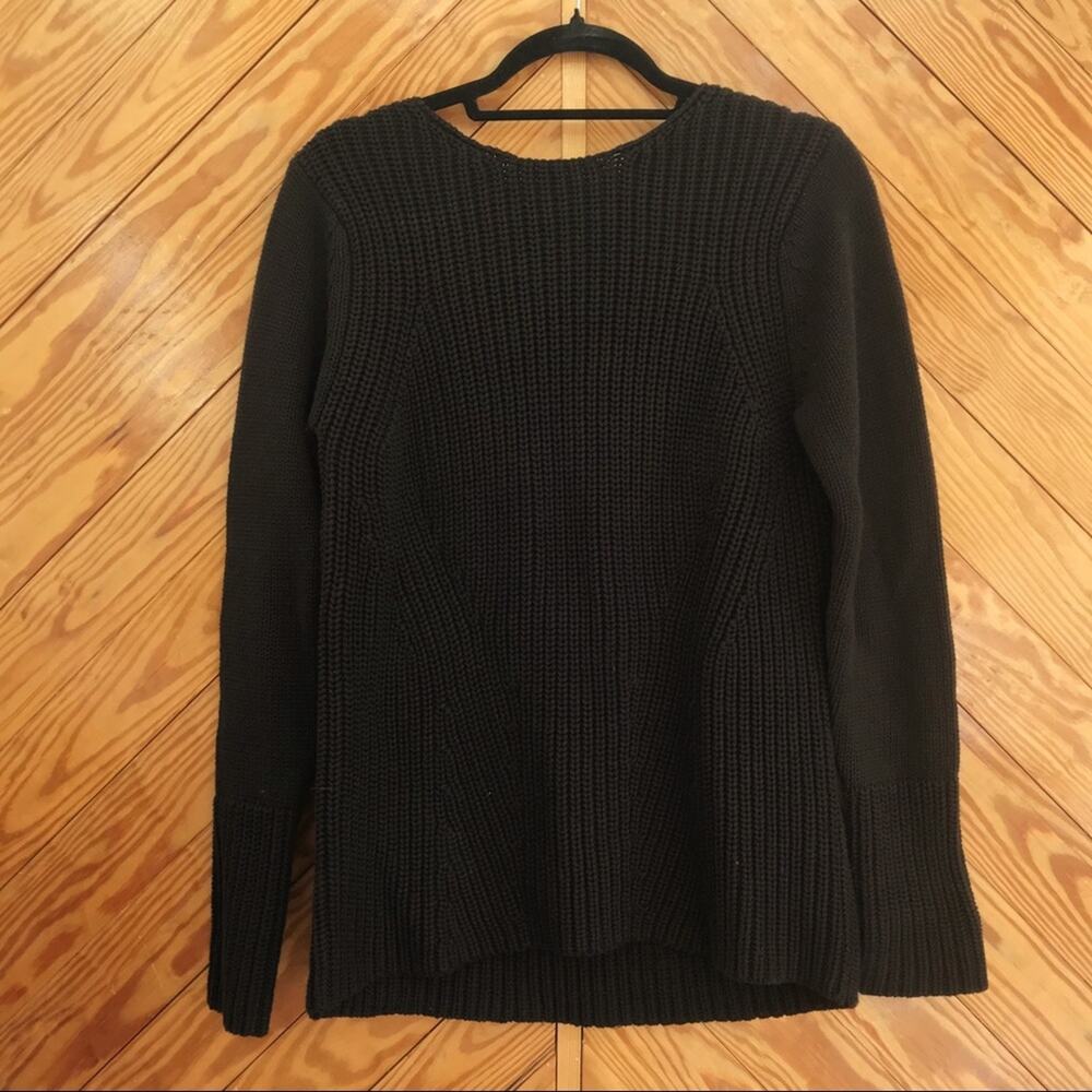 ZARA Open Back Cable Knit Acrylic Sweater